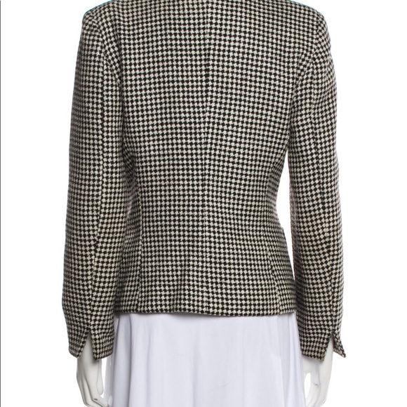 MOSCHINO cheap and chic Houndstooth 3 pocket wool blazer - Picture 3 of 6